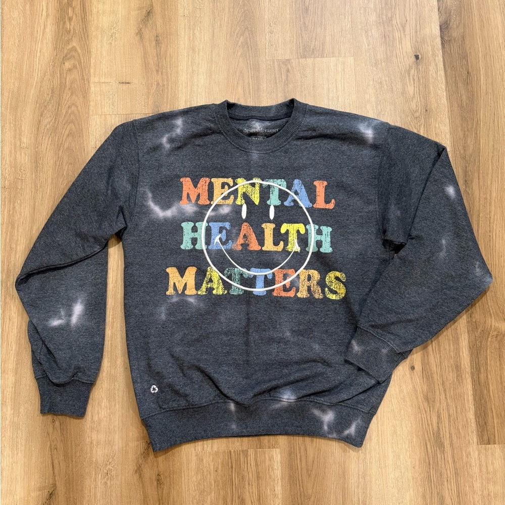 desert dreamer womens ’mental health matters’ crewneck